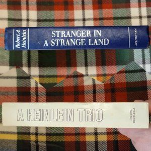 Heinlein 2-BOOK BUNDLE: Stranger In A Strange Land + A Heinlein Trio, hardcovers